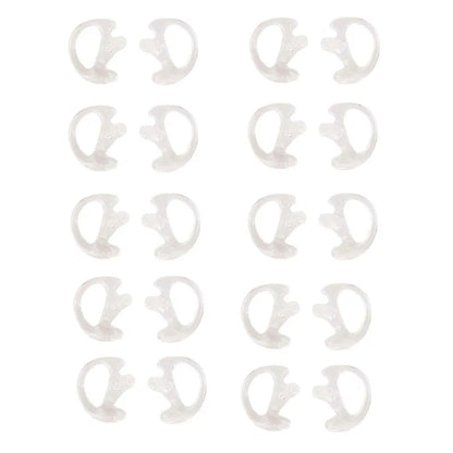 10 Pair White Silicone Earmold Earbud for Universal Walkie Talkie Radio Air Acoustic Coil Tube Earpiece Headphone S/M/L Size