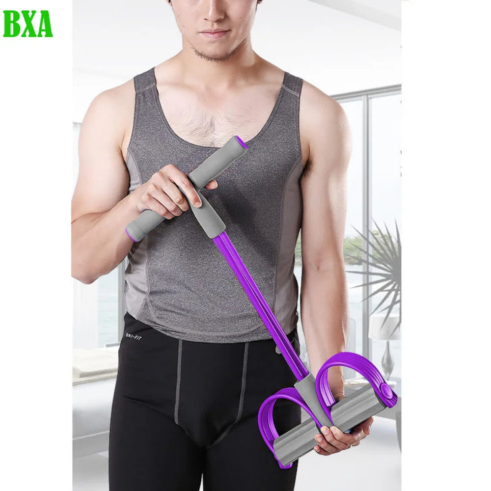 Multifunction 4 Tube Resistance Bands Latex Pedal Exerciser Sit-up Pull Rope Expander Fitness Gum Yoga equipment Pilates Workout