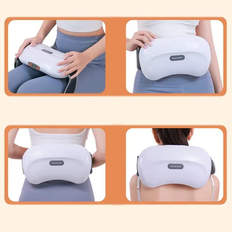 Electric Abdominal Massager with Vibration Heating Slimming Health Care Deep Knead Abdomen Instrument Body Massage Physiotherapy