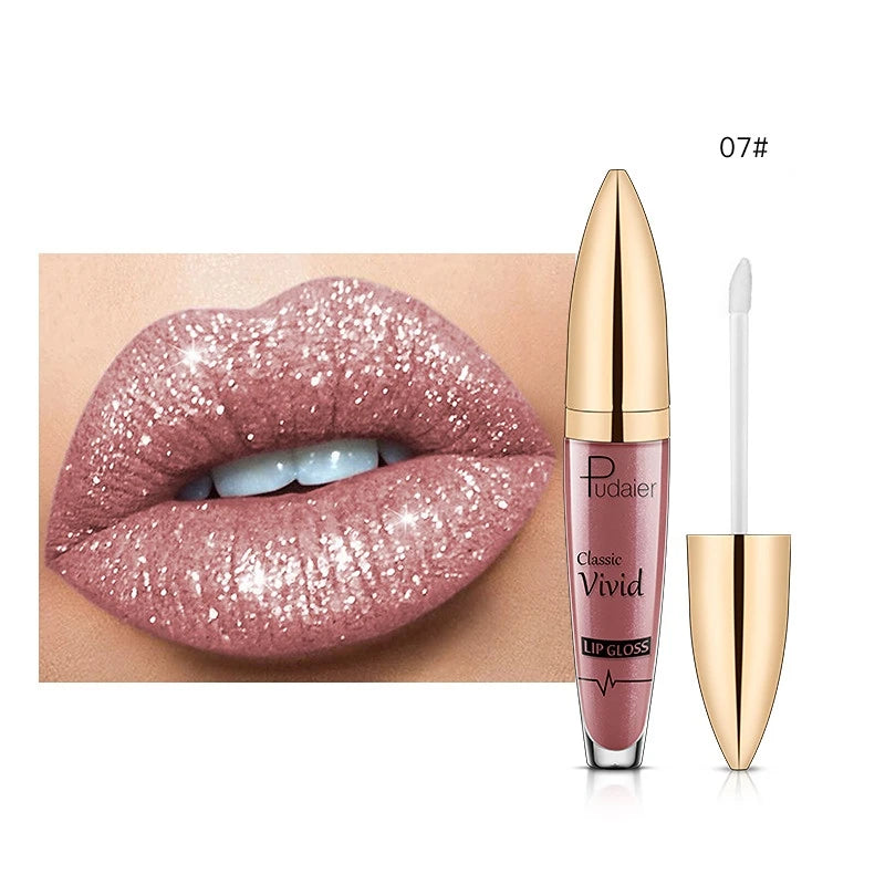 18 Colors Diamond Glitter Lip Gloss Velvet Matte Lip Tint Pigment Waterproof Long Lasting Red Blue Black Makeup Liquid Lipsticks