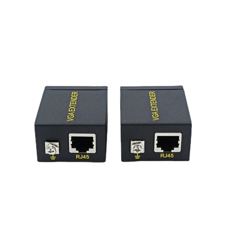 VGA 60m Single-Cable Extender, VGA To Network Signal Amplifier Transmitter, Network Cable To VGA Converter