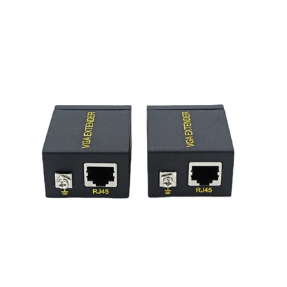 VGA 60m Single-Cable Extender, VGA To Network Signal Amplifier Transmitter, Network Cable To VGA Converter