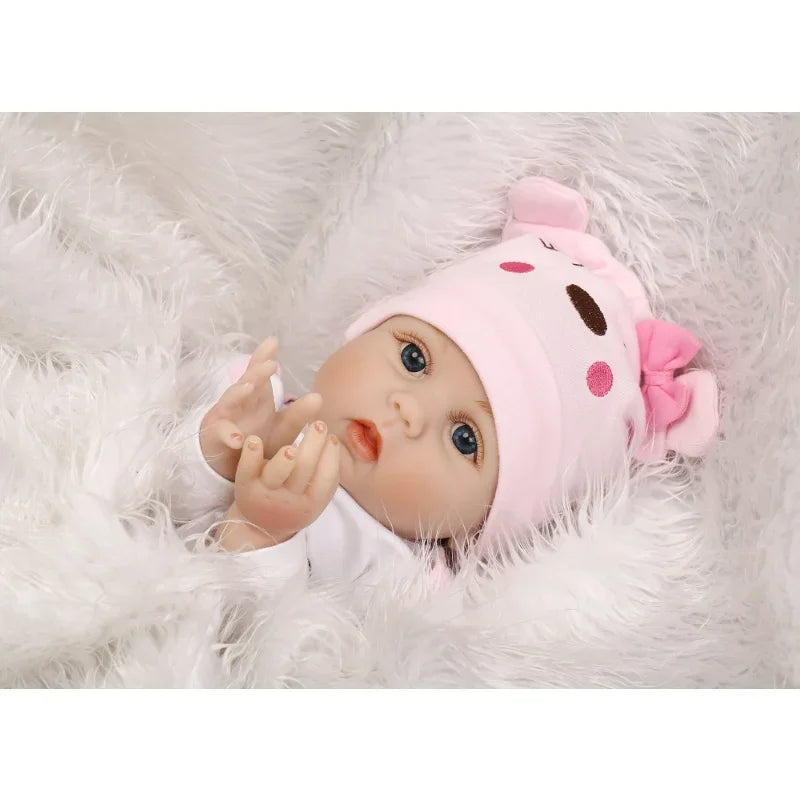 40cm Reborn Dolls Simulated Baby Doll Lifelike Girl Reborn Doll Kit Babies Silicone Baby Dolls Toys for Children Gift for Kids