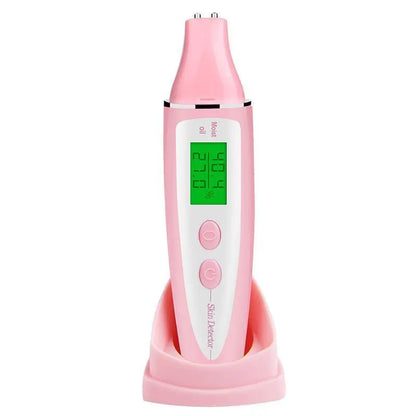 LCD Digital Skin Analyzer Precise Detector Skin Oil Moisture Tester for Face Skin Care with Bio-technology Sensor Spa Monitor