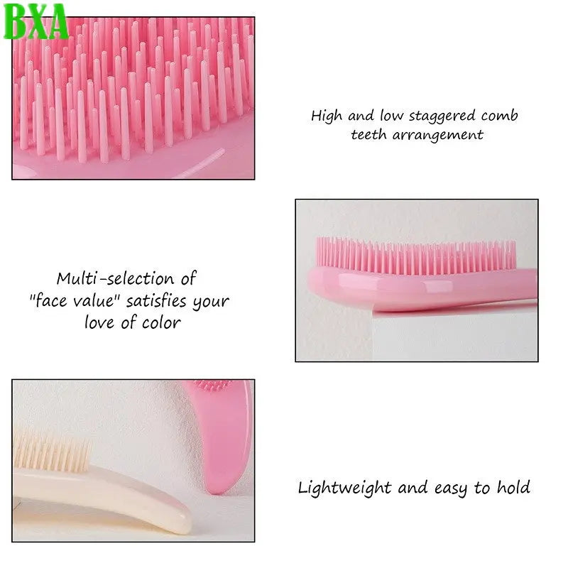 1pc Handle Hair Comb Portable Anti Static Massage Hair Brush Detangle Shower Massage Hairbrush Combs Salon Hair Styling Tools