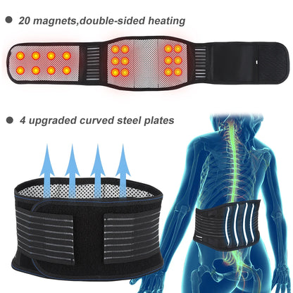 NEW Lumbar Protection Strap Adjustable Lumbar Tourmaline Self-heating Magnetic Lumbar Support Strap Lumbar Warmth Tropical