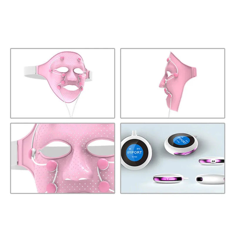 EMS Vibration Beauty Massager Facial SPA Face Mask Chin Cheek Lift Up Slimming Machine Anti-wrinkle Magnet Massage Mask