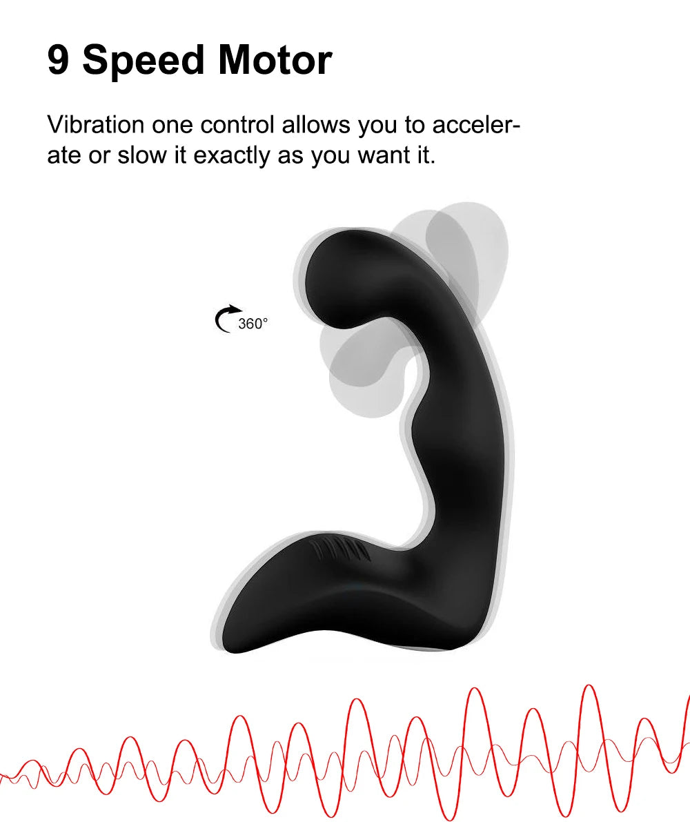 Vibrating Prostate Massager Men Anal Plug Waterproof 10 Stimulation Patterns Powerful Motors Butt Silicone Sex Toys for Adults