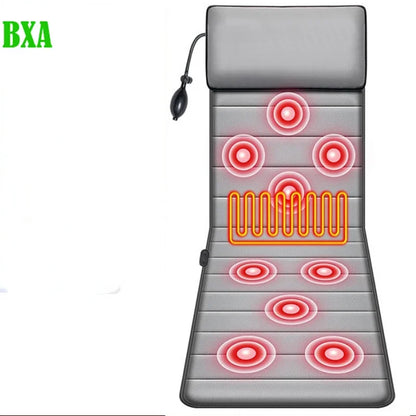 Electric Heating Full Body Massager for Car Chair Office Lumbar Neck Muscle Relax Vibration Cushion Shoulder Back Massage Mat