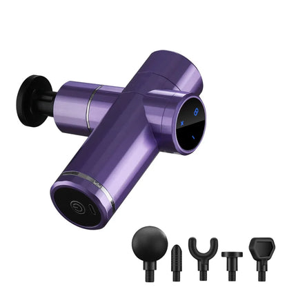 1500-3500 RPM Mini Fascia Gun 5 Heads Muscle Massage Vibration Relieves Sore Fitness Massager 2200MA USB Charge