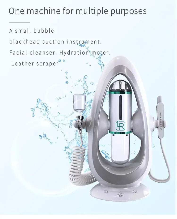 New Small Bubble Oxygen Injection Instrument Hydra Dermabrasion Aqua Peeling  Beauty Device Facial Cleansing Suction Blackhead