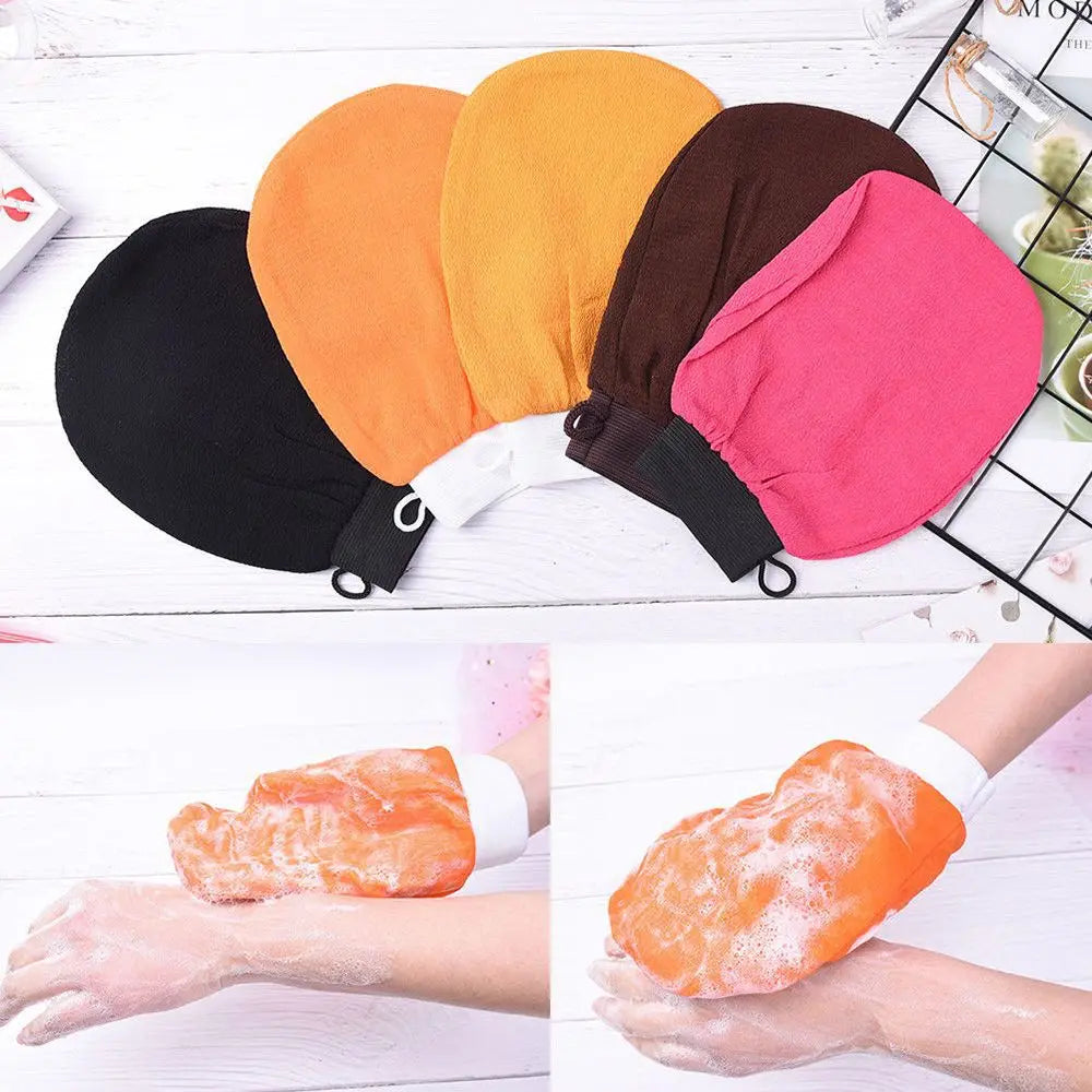 New 1PC Scrub Exfoliating Gloves Back Scrub Dead Skin Facial Massage Gloves Durable Multi Color Deep Cleansing Towels Shower