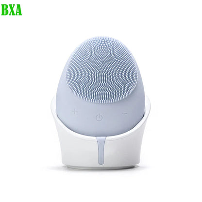 Ultrasonic Silicone Face Cleansing Brush Electric Wireless Charger Waterproof Facial Cleansing Instrument Massage Relaxation