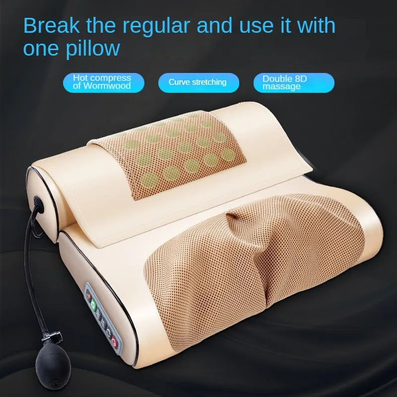 Cervical Massage Pillow Shoulder Waist Back Heating Multi-functional Car Home Massage Pillow Hot Compress Back Massager