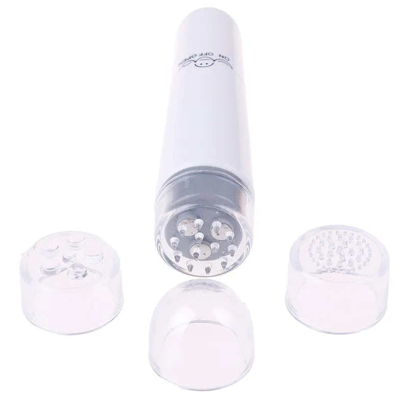 BXA Mini Electric Eye Massager with 4 Head Portable Facial Massage Device Pen Facials Great Vibration Lift Face Massage Stick