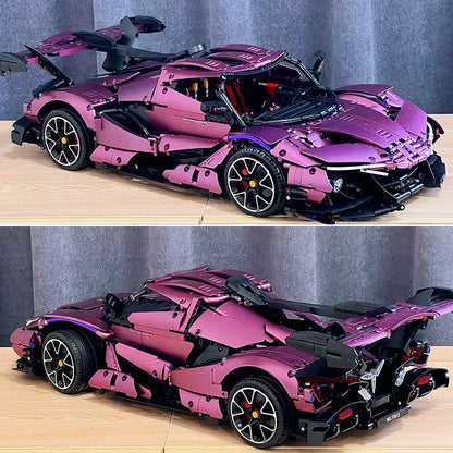 3668PCS 1:8 MOC High-Tech Gumpert Apollo IE Sport Car Building Blocks Speed Racing Vehicle Bricks Kits Toy Gifts for Friend Kids