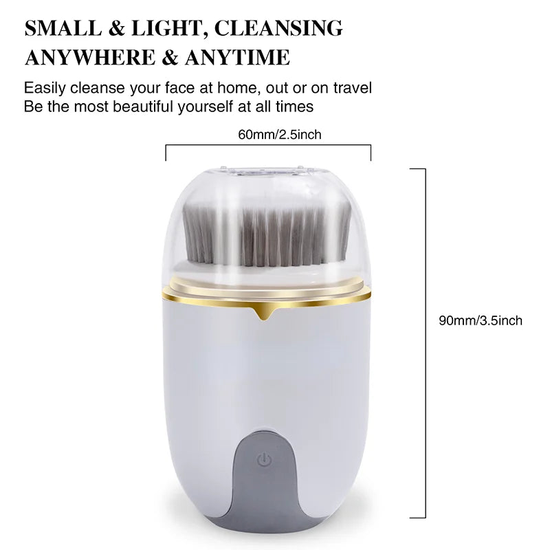 New Waterproof Electric Rotary Ultrasonic Cleanser 3-in-1 Cleanser 360-degree Rotary Deep Mini Cleanser Facial Skin Care