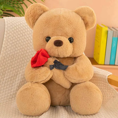 25cm Teddy Bear Valentine's Day Gift Teddy Bear Stuffed Animal Rose Bear Doll Girlfriend Couple Valentine's Day Gift