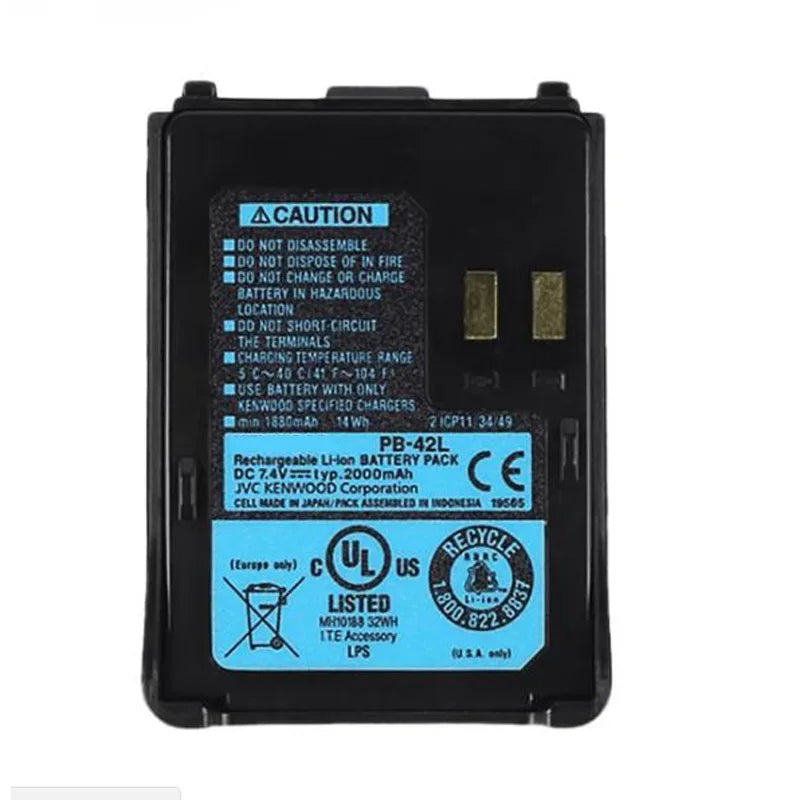 7.4V 2000mAh Li-ion Battery PB-42L PB42L For Kenwood Radio TH-F6 TH-F6A TH-F7 TH-F7E Walkie Talkie Accessories