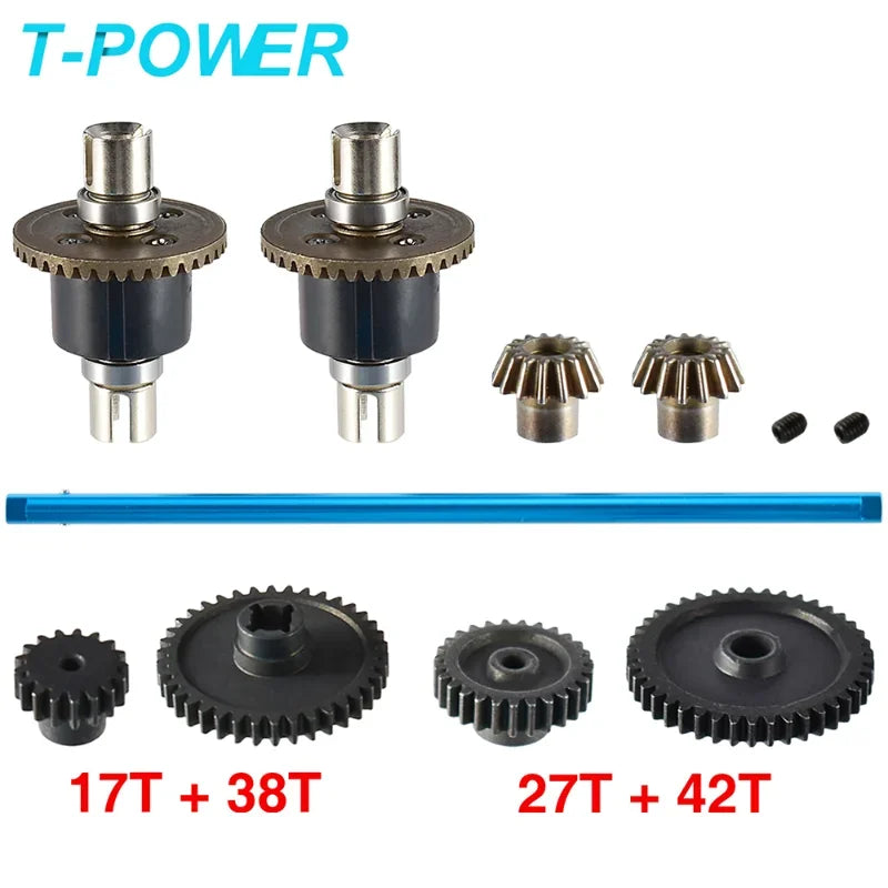 Wltoys 1/18 Front/Rear Complete Differential +Central Driving Shaft +Reduction Gear A949-B A959-B A969-B A979-B