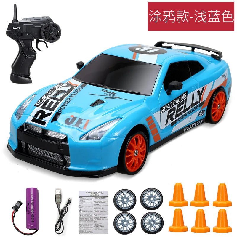 1/24 2.4G Drift Rc Car 4WD 3.7V 500MAH RC Drift Car Toy Remote Control GTR Model AE86 Vehicle Car RC Racing Car Toy