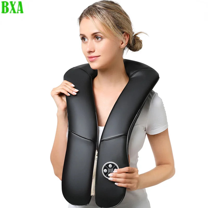 4 KnockHeads Electric Massager Shawl Neck Shoulder Knocking Cervical Back Waist Lumbar Massage Cape Device Health Care