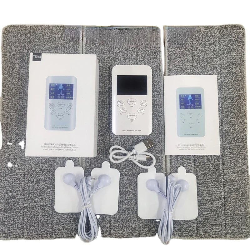 Rechargeable TENS Unit Muscle Stimulator Pulse Massage 2Channels LCD EMS Massage Back Neck Stress Sciatic Pain and Muscle Relief