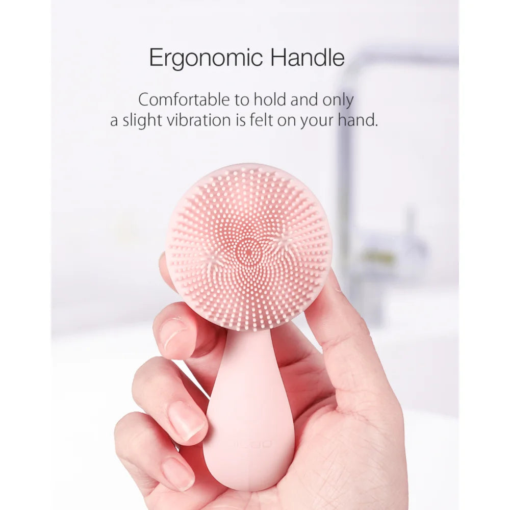 Cleansing Brush Skin Rejuvenation Silicone Ultrasonic Facial Brush Face Body Cleanser 4 Modes with Rotating Magnetic Beads