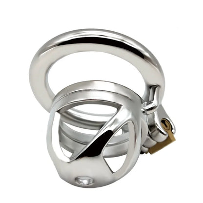 A Short Small Chastity Cage, Stainless Steel Penis Bird Cage, Anti-derailment, and Wearing A Chastity Device When Going Out.