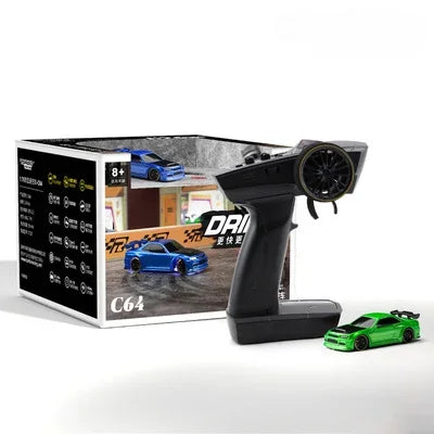 1:76 Turbo Racing C64 Drift RC Car With Gyro Radio Full Proportional Remote Control Toys RTR Kit For Kids and Adults