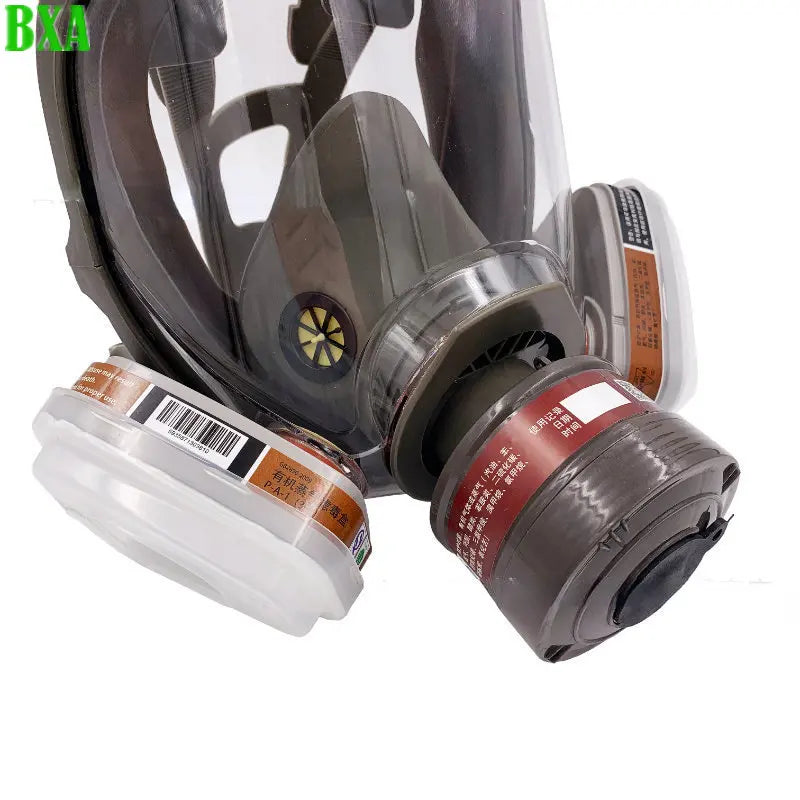 Protective Scratch Resistant Industrial Painting Spray Protection Respirator Full Face Gas Mask Safety Dust Filter Replaceable