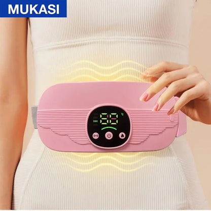 Electric Menstrual Heating Pad Smart Warm Palace Belt Waist Vibration Abdominal Massager for Cr s Period Pain Relief