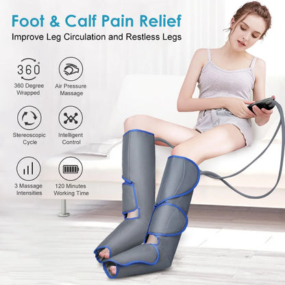 Muscle Relaxation Lymphatic Drainage Device New Electric Foot Air Pressure Leg Massager Promotes Blood Circulation Body Massager