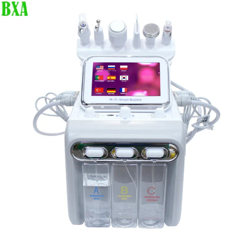 Second Generation 6 In 1 Facial Oxygen Jet Peeling Water Mill Fur Hole Shrinkage Skin Care Blackhead Surface Removal Machine