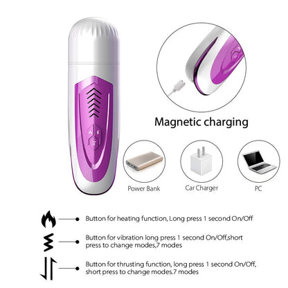 1PCS Powerful Automatic Interactive 10-Vibration Voice Silicone 42 Degree Heating Penis trainer Male Masturbator Sex Toy for Men