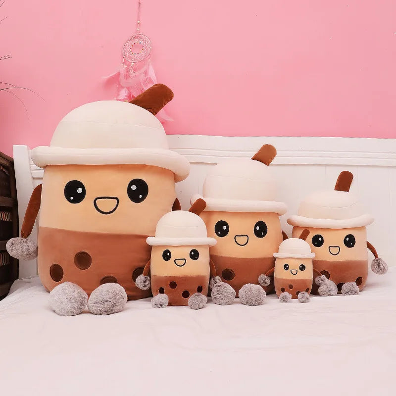 20-50cm Bubble Tea Cup Plush Toys Kawaii Fruit Milk Tea Design Kids Stuffed Doll Soft Pillow Cushion Girlfriend Birthday Gift