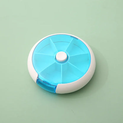 Portable Small Round Pill Box Portable 7 Days A Week Travel Pill Box Tablet Storage Box Container