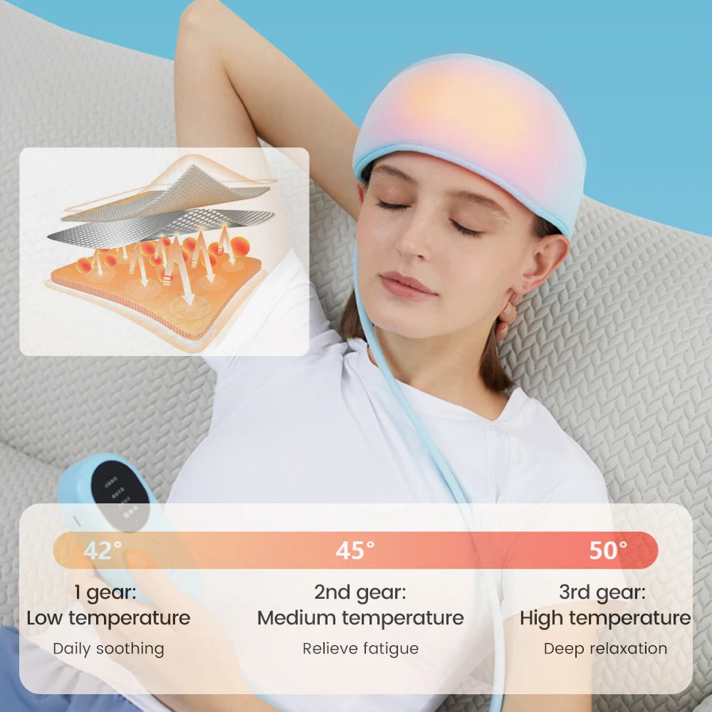 Head Air Bag Massage Headband Electric Air Pressure Massage Head Kneading Migraine Pressure Headache Muscle Relaxation Insomnia