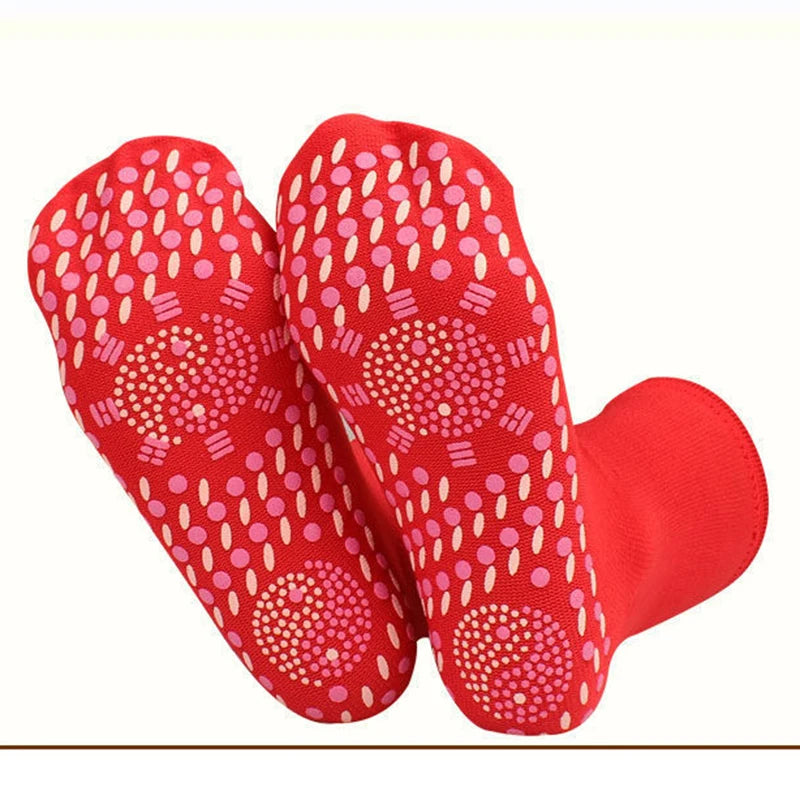 Pair Self-heating Health Care Socks Magnetic Therapy Comfortable Warm Socks Sports Breathable Unisex Foot Massager Care Socks