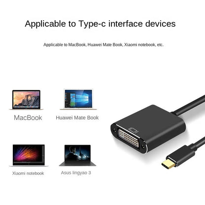 USB C To DVI Adapter 20cm Cable USB C To DVI Converter with USB Hub