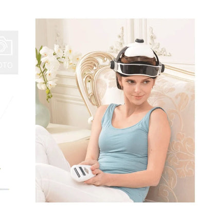 Electric Heat Head Massage Helmet Automatic Air Pressure Vibration Neck Massage Music Eye Massage Muscle Stimulator Health Care