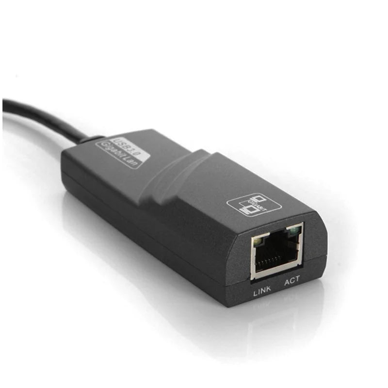 USB 3.0 Gigabit Ethernet Adapter with Built-in Cable - Plug-and-Play, Driver-Free (RJ45)