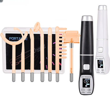 New Apparatus High Frequency Facial Massager Machine For Hair Face Anti Aging Therapy Acne Tool Neon&Argon Wands Skin Beauty Spa