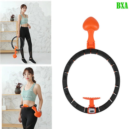 360° Surrounding Slimming Hoop With Weight Exercise Weights Sport Hoop Waist Trainer Exercise Fitness Belly Abdominal Adjustable