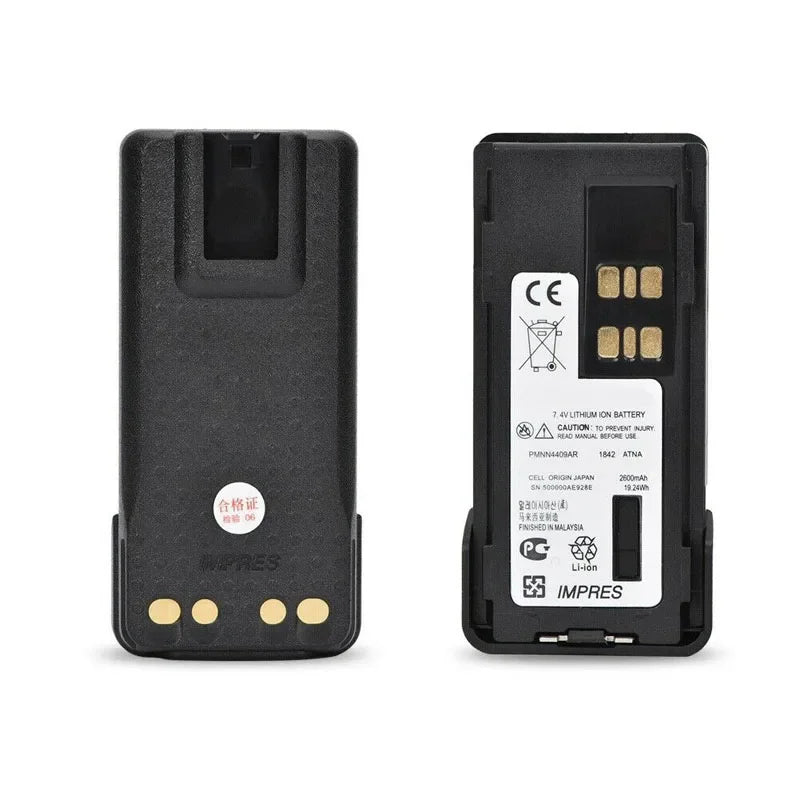 2pcs PMNN4409 2600mah Li-Ion Battery for Motorola XPR7350 XPR7380 XPR7550 XPR7580 DP4400 DP4400e DP4600 DP4600e DGP8050 DGP5050