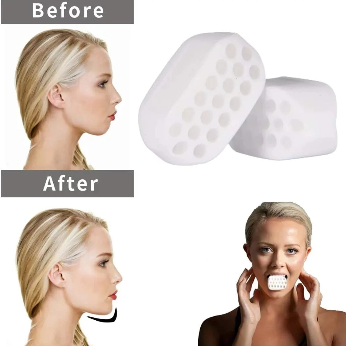 Black Silicone JawLine Exerciser Ball Facial Jaw Muscle Toner Trainin Fitness Anti-aging Food-grade Silica Face Chin Cheek Slim