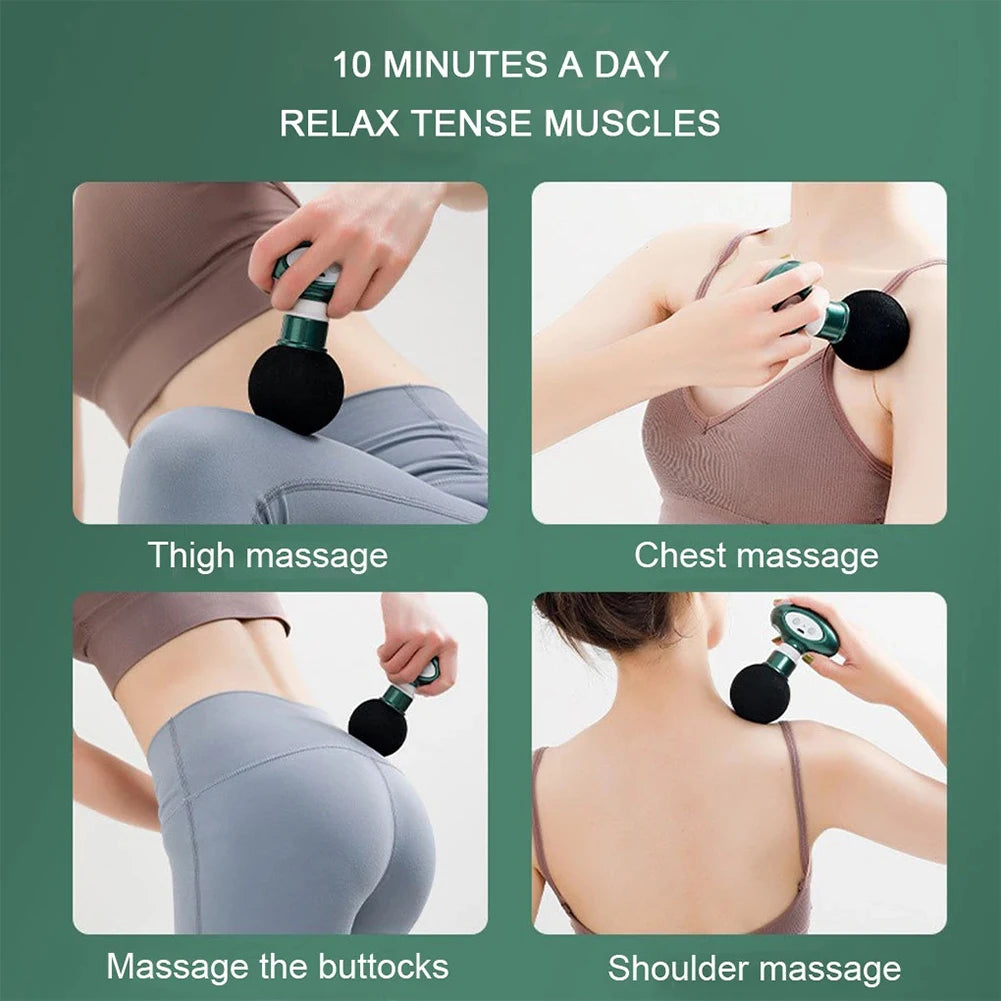 1pc Mini Electric Massager Gun Muscle Relaxation Shaping Slimming Fitness Body Exercising Massage Relieves Muscle Soreness