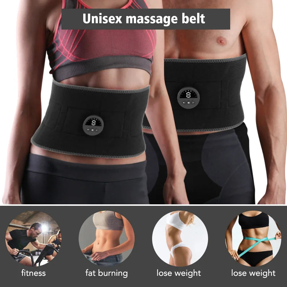 EMS Pulse Body Massage Belt Anti-honeycomb Smart Abdominal Muscle Stimulator Fat Burner Waist Weight Loss Body Slimming Massage