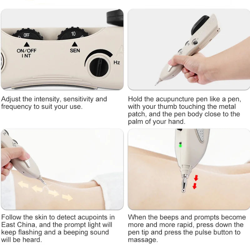 TENS Electronic Acupuncture Pen Massager Digital Display Point Detector Pain Therapy Acupuncture Meridian Pen Muscle Stimulator