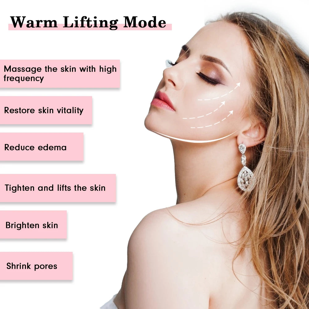 NEW Face Massager Skin 5 In 1 Rejuvenation Massage LED Face Lift Beauty Vibration Anti-wrinkle Anti-aging Radio Frequency